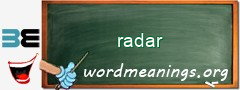 WordMeaning blackboard for radar